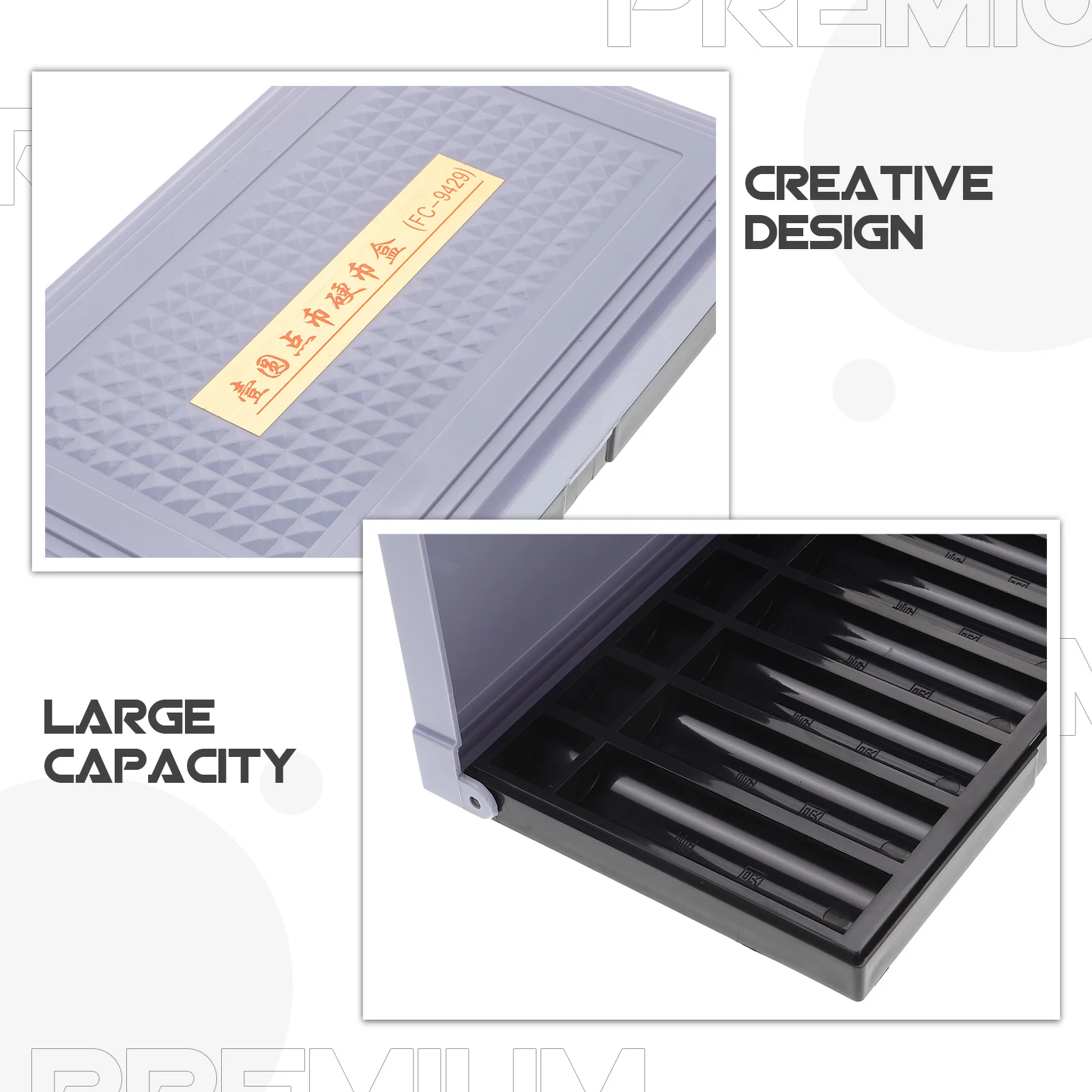 Desktop Coin Organizer Gray Plastic Multi-Function Coin Box Large Capacity Quick Sorting Secure Storage for Shops Hotels