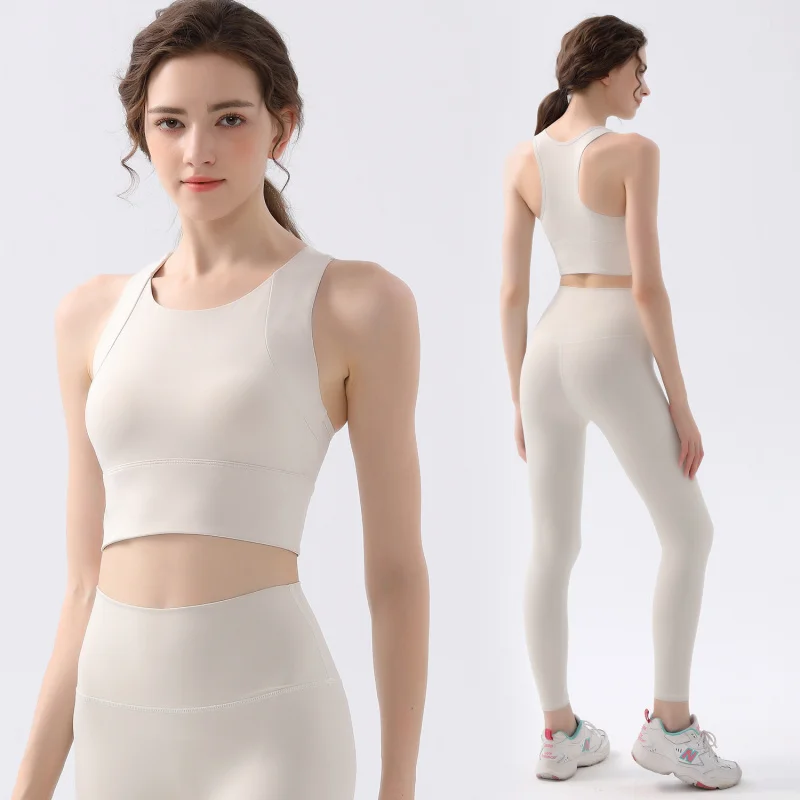 新しい夏用ヨガウェア、スタイリッシュで軽量なプロ仕様のベスト、耐衝撃性があり、屋外着用に適しており、美しい背中デザインです。