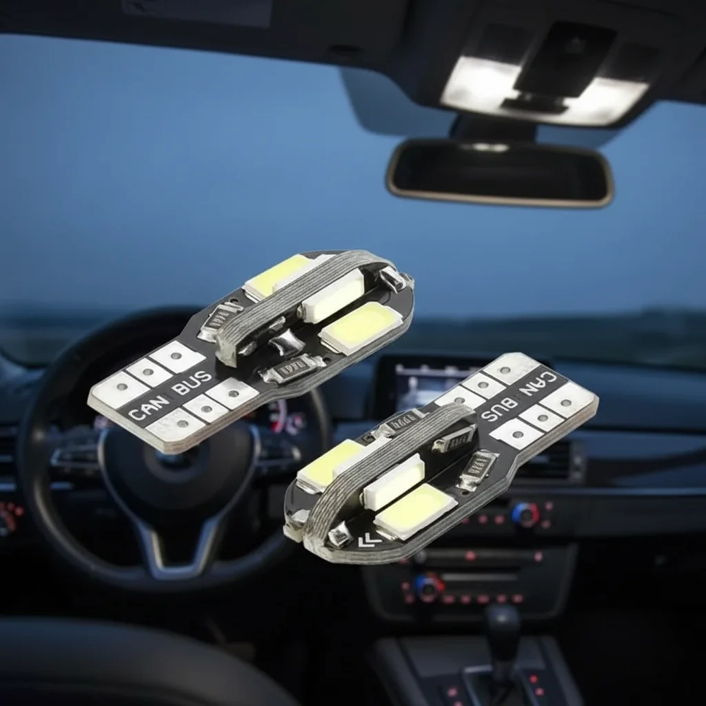 

T10 LED Car Interior Bulb 12V Wedge Light 1/4/8 Pcs Automotive Accessories for Side Lighting
