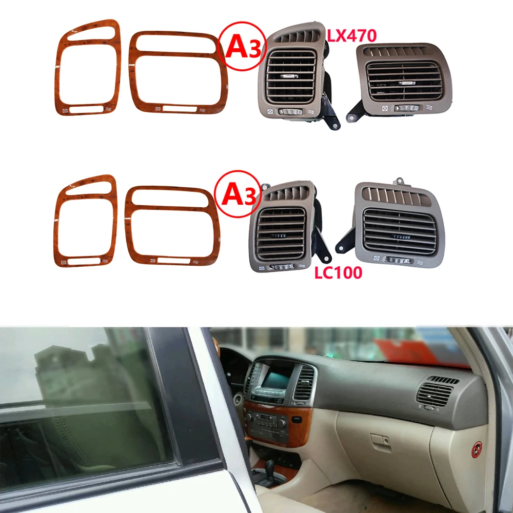 

LHD Auto Car Interior air vent outlet Dashboard Air Vent Panel For Toyota Land Cruiser 100 LC100 FJ100 Ujz100 2003-2007 LX470