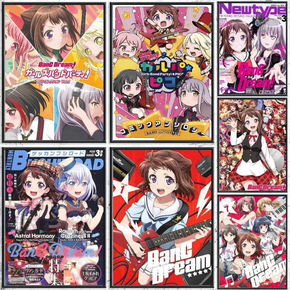 Aesthetic Anime B-BanG Dream! It's MyGO!!!!!S Poster HD Self-Adhesive No Residue After Removal Ideal for All Kinds of Wall Decor