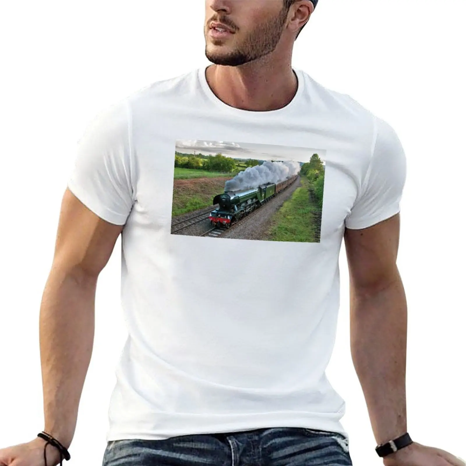 Flying Scotsman T-Shirt vintage clothes oversizeds men workout shirt