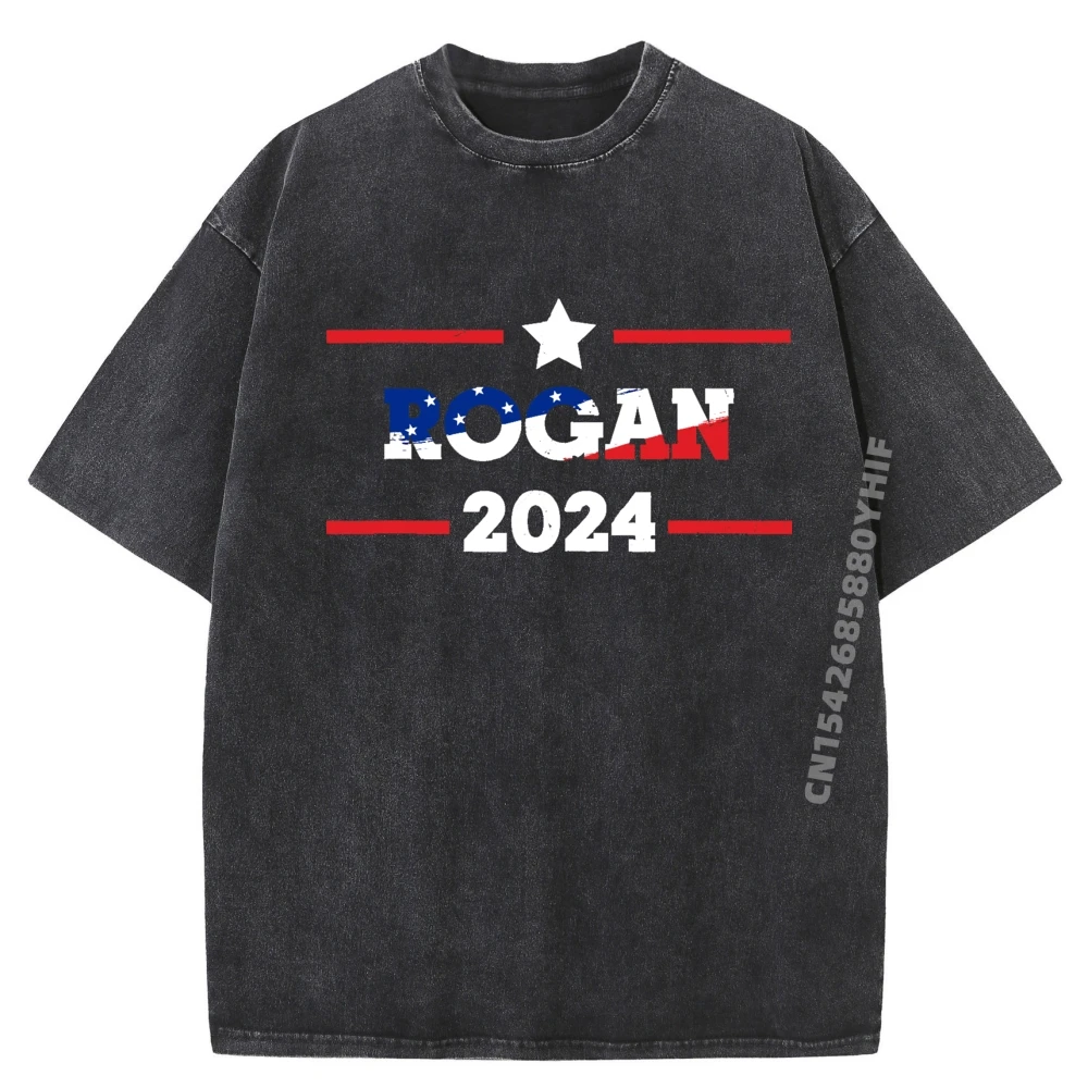 

Rogan For President 2024 Luxury Clothing SOFT Mens Designer Clothes Graphic Tee Shirt Mens Classic Washed Clothes