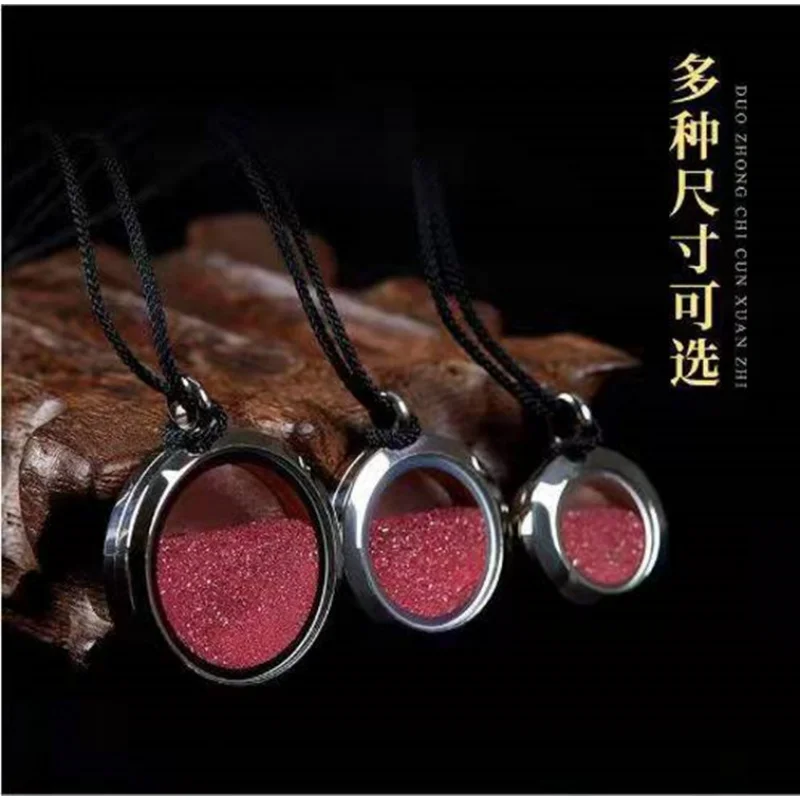 Rough Stone Purple Gold Sand Powder Lucky Bag Necklace Pendant Live Broadcast Children Men and Women Niche for a Statue