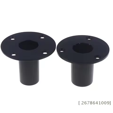 ❀Black Metal Speaker Stand Mounts- Flange Base Adapter Feet for Secure Installation of Home Audio, PA Systems &amp; Stage Speakers