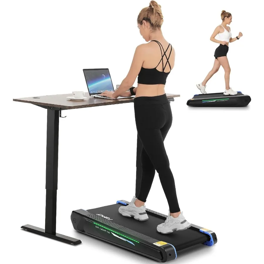 

Compact Under Desk Walking Treadmill with 5 Incline and 2.5HP Motor Designed for Home Office Use Features 300lbs Weight Capacit