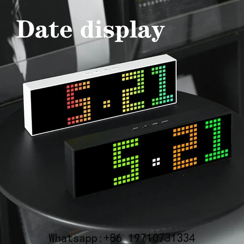 

Digital Alarm Clock for Bedroom,LED Display Plug Simple Basic RGB Light Digital Clock with Timing Function Date Display,2 Alarms