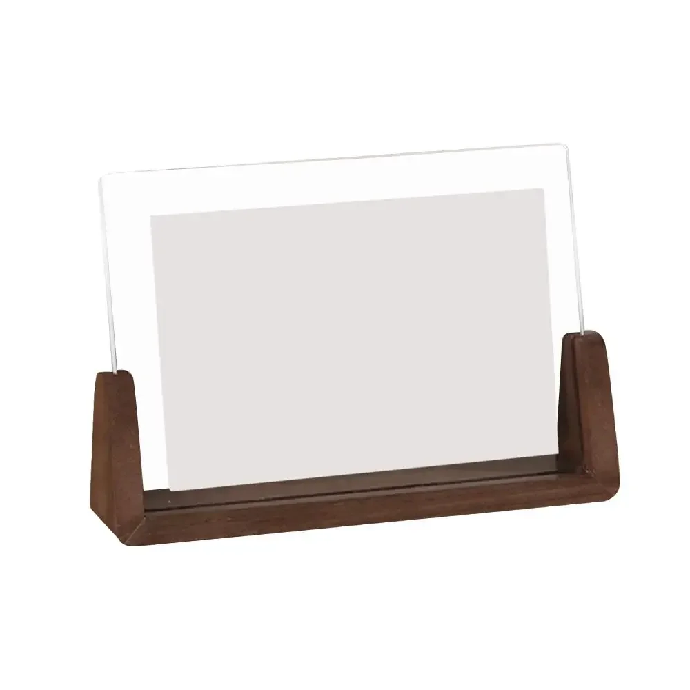 Creative Walnut & Beech Acrylic U Shape Photo Frame, Wedding Decor