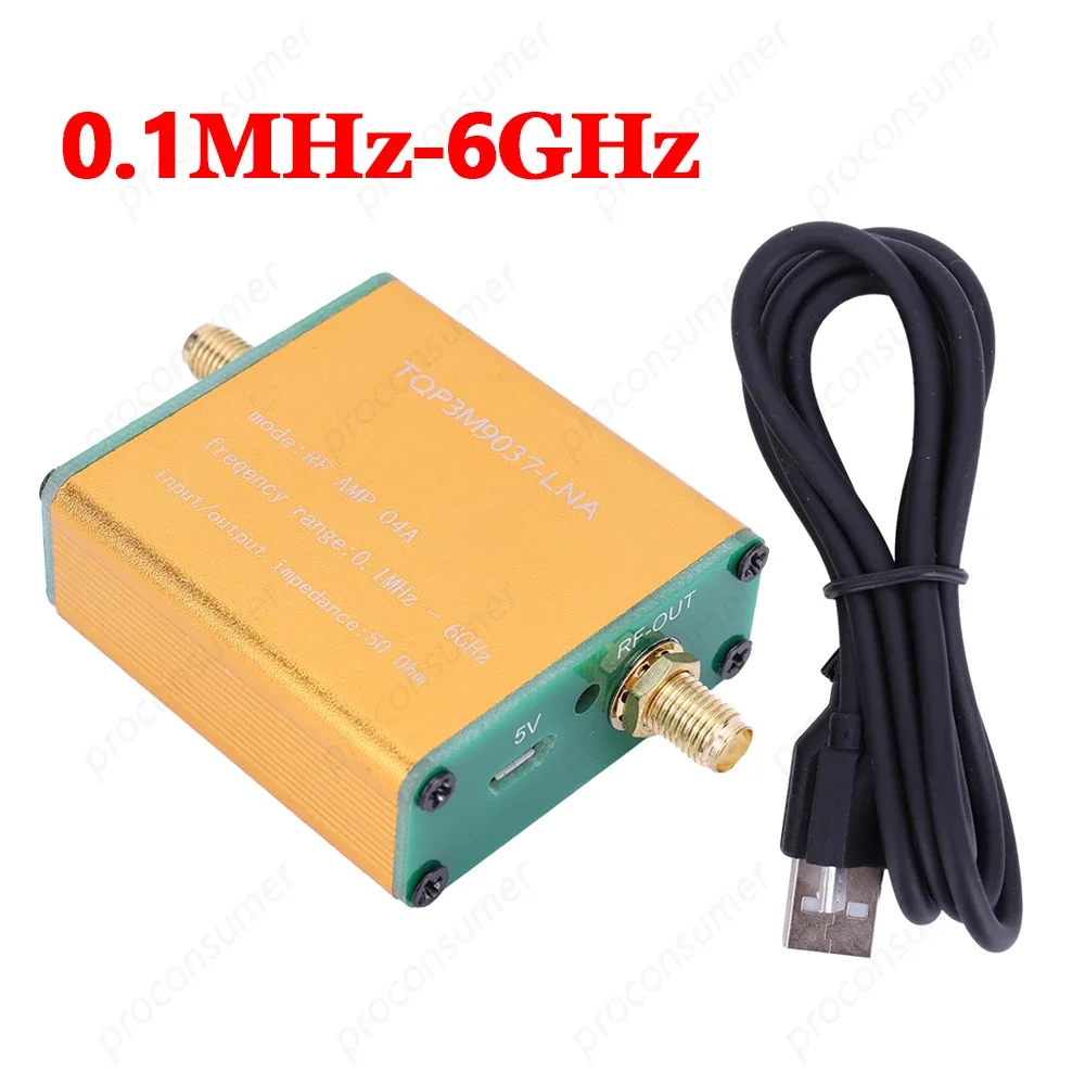 0.1MHz‑6GHz Full Band Low Noise Amplifier 20dB Amplifier Module Wide Frequency Range High Gain LNA RF Power Preamplifier New