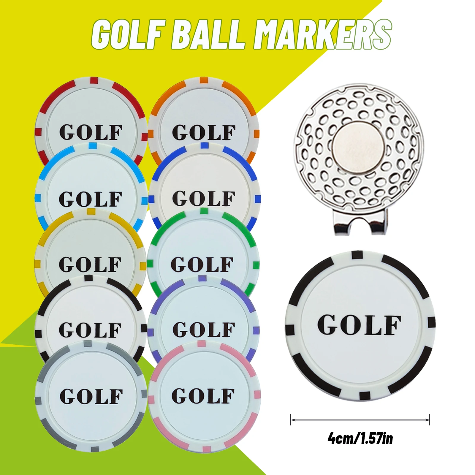 

10 шт., держатель для маркера для мяча для гольфа, 10 цветов, маркер положения для гольфа, прочные аксессуары для гольфа, идеальный подарок для гольфа для мужчин и женщин