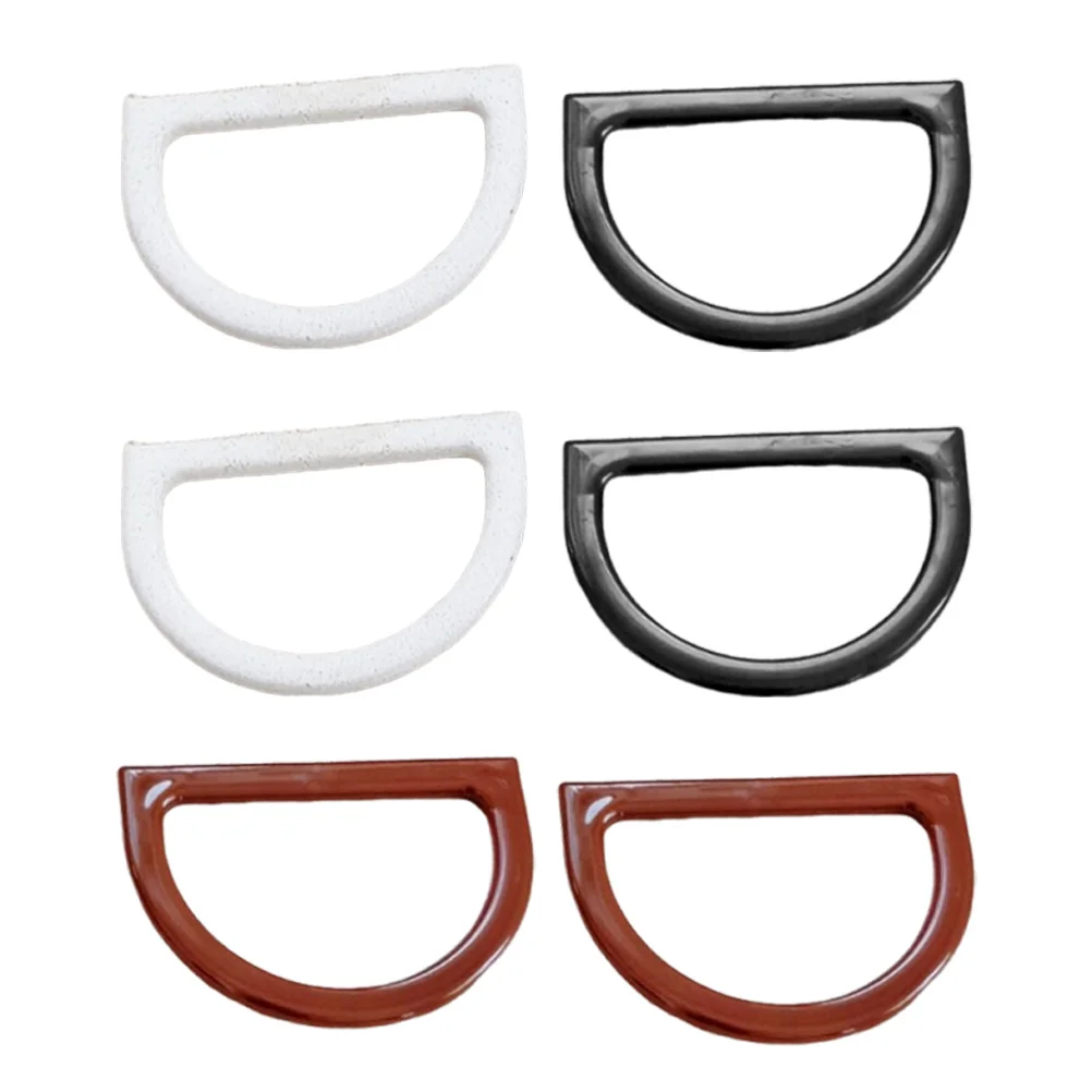 

3Pairs Bag Making Handles Simulation -Shape Purse Handles for Handbags Easy Install DIY Bag Accessories Elegant Craft Grip