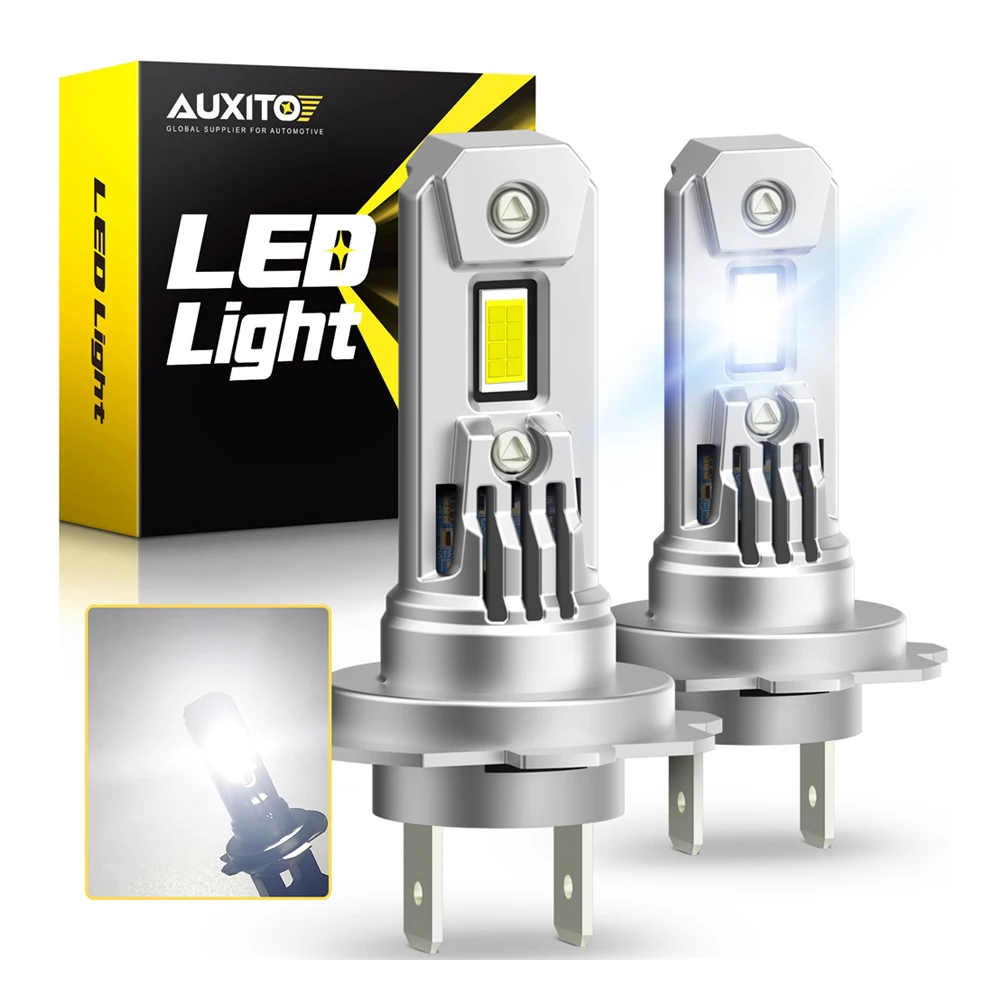 AUXITO 2pcs H7 Trubo LED Canbus Headlight Bulb 20000LM 100W for BMW E60 F10 F30 E46 Mercedes Benz W204 W203 W211 W212 VW Audi A3