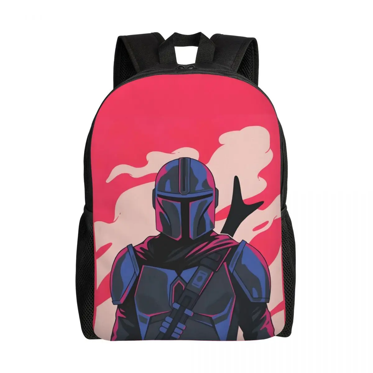 

Пользовательские M-мандалорские рюкзаки для женщин и мужчин, водонепроницаемые школьные сумки для колледжа, космической телевизионной сумки, сумки для книг с принтом