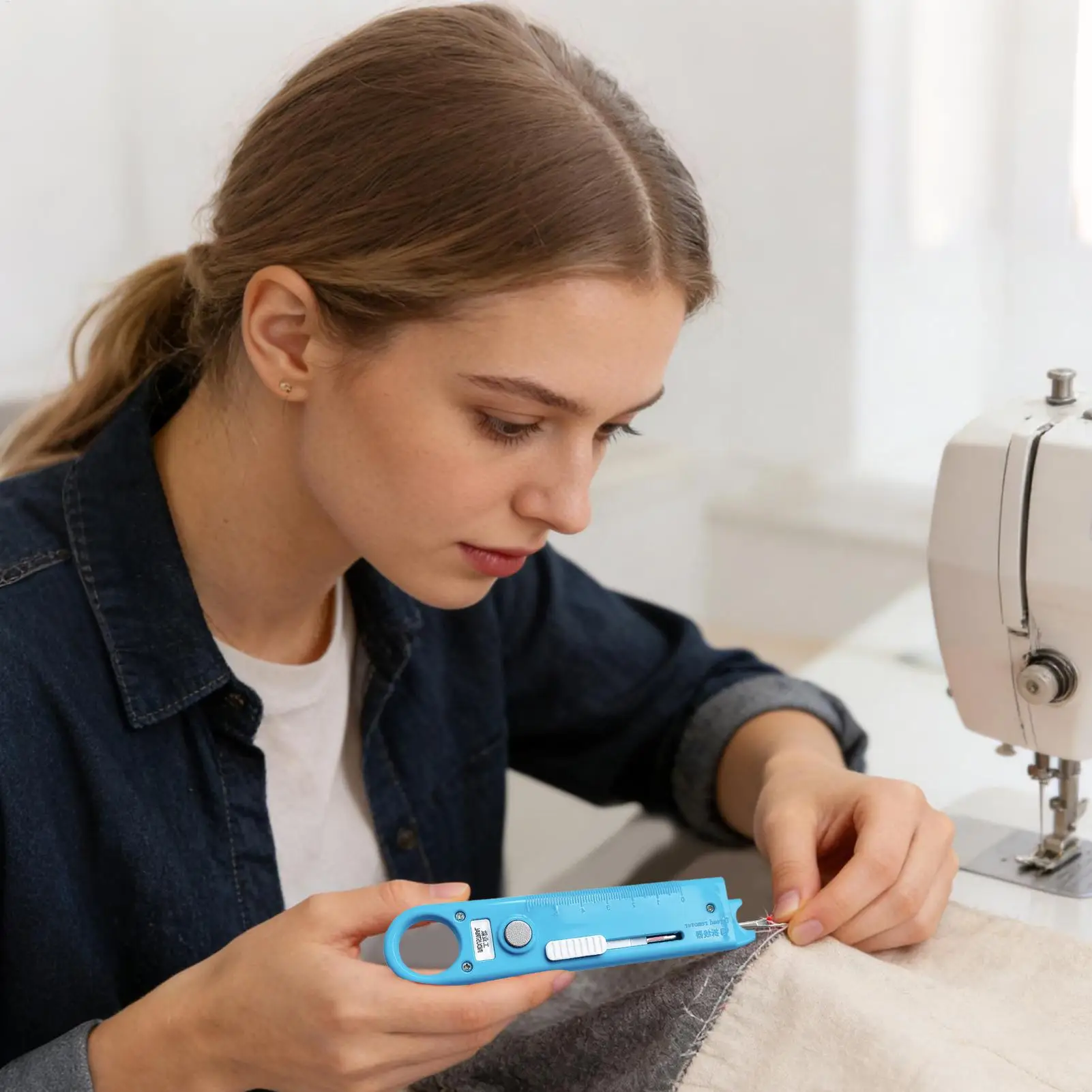 New Multi-Functional Compact Sewing Helper Anti-Piercing Needle Threader Quick Sewing Machine Needle Threader Sewing Accessories