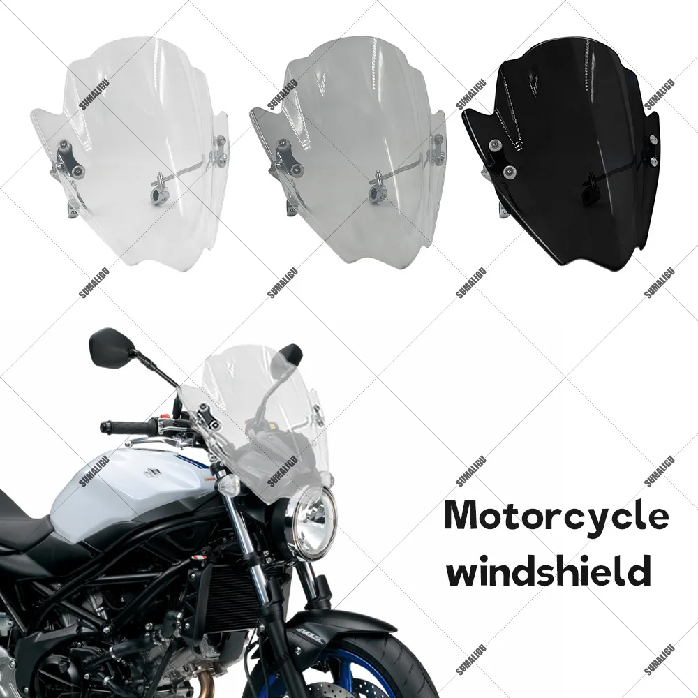 

For Suzuki SV650 SV650S SV1000 New Universal Adjustable Windshield Sun Visor Deflector Kit Handlebar tube diameter 22.25.28 MM