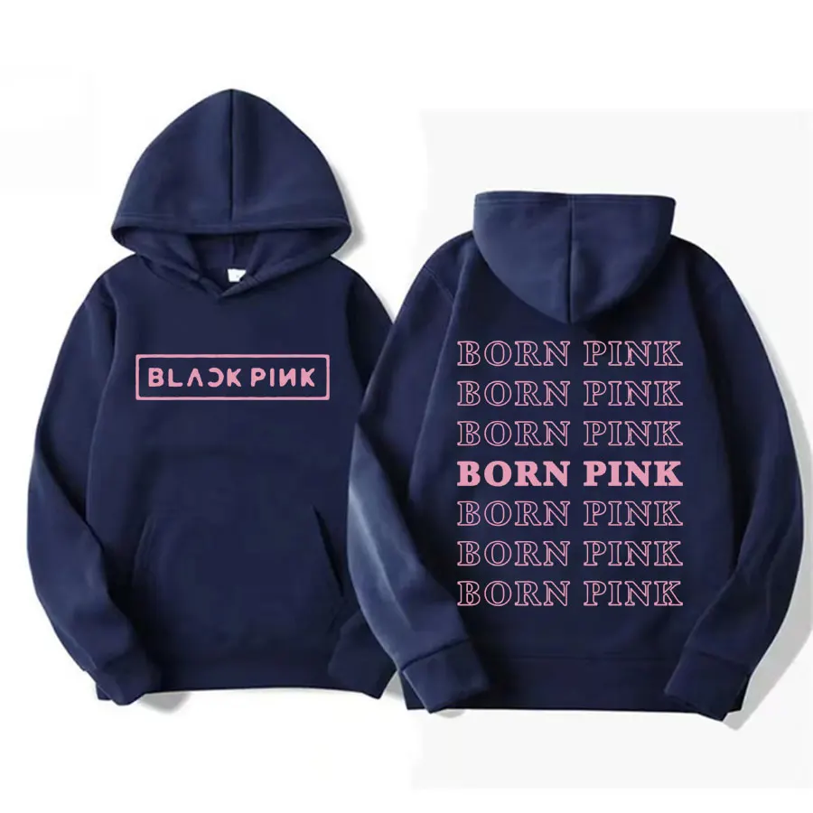 Schwarz rosa Buchstaben drucken Hoodies Herren Damenmode ästhetische kpop Streetwear Sweatshirts Unisex Vintage Casual Fleece Hoodie