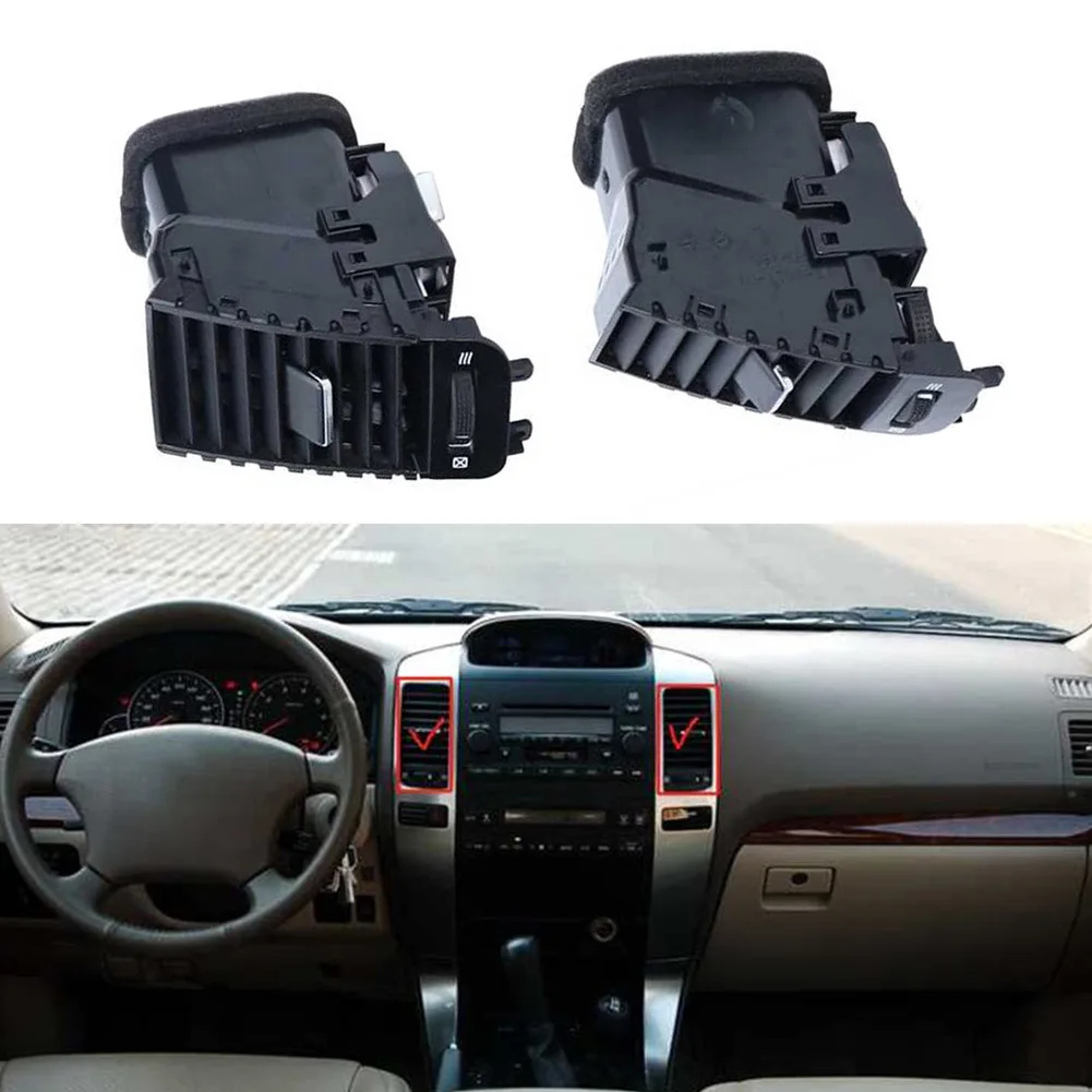 Dashboard Outlet Center Air Vent Plug-and-play Installation Color-stable Plastic Resists Fading Air Conditioning Black