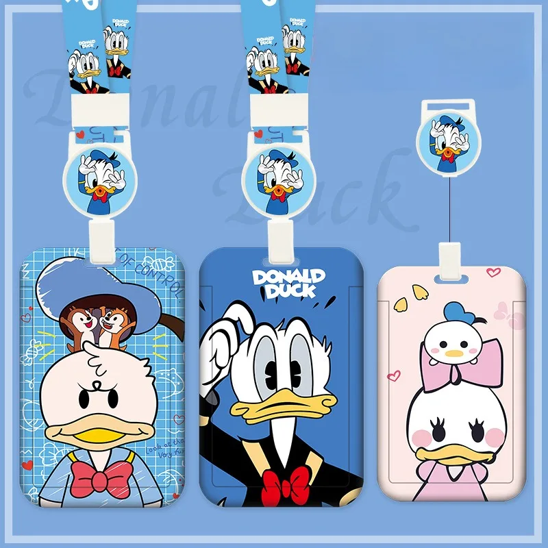 

Disney Donald Duck Badge Holder Toy Story Anime Action Figure Backpack Card Decoration Merchandise Kawaii Christmas Gift for Kid
