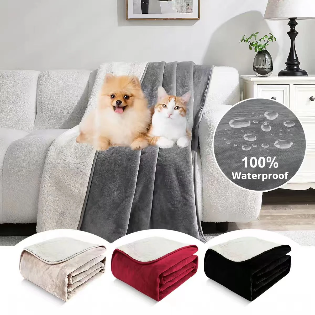 Waterproof Pet Blanket Couch Protector for Dogs And Cats Furniture Protection Throw Blanket for Home Use