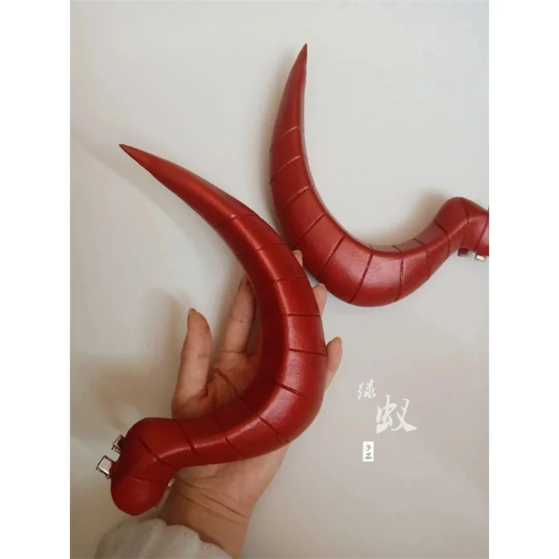 2025 New Anime Aotu World Devil Cosplay Red Headwear Demon Monster Ray Horns Halloween Carnival Party Props Costume Ac