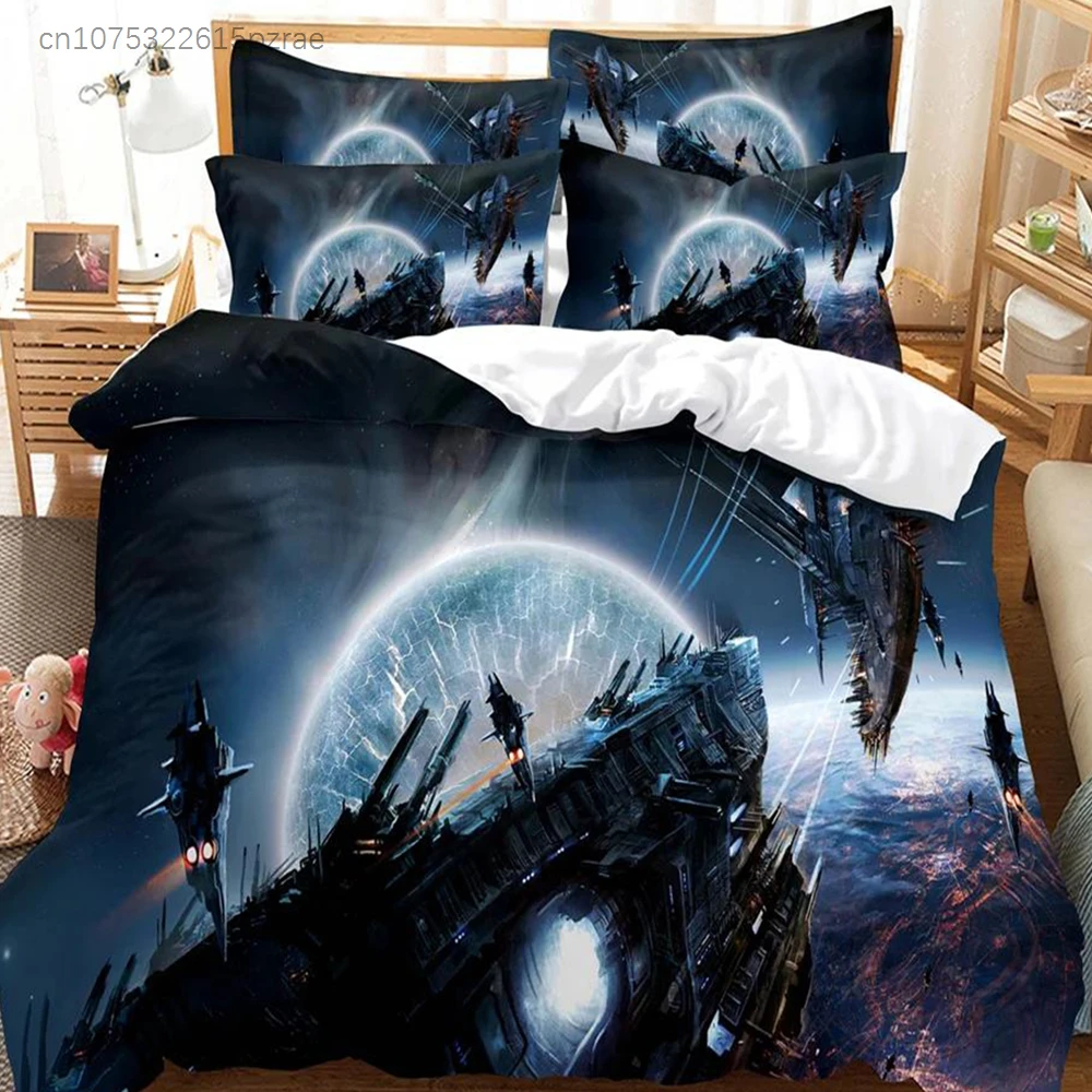 Outer Space Fashion Bedding Set 2/3pcs 3D Digital  Printing Duvet Cover Sets 1 Quilt Cover + 1/2 Pillowcases US/EU/AU Size