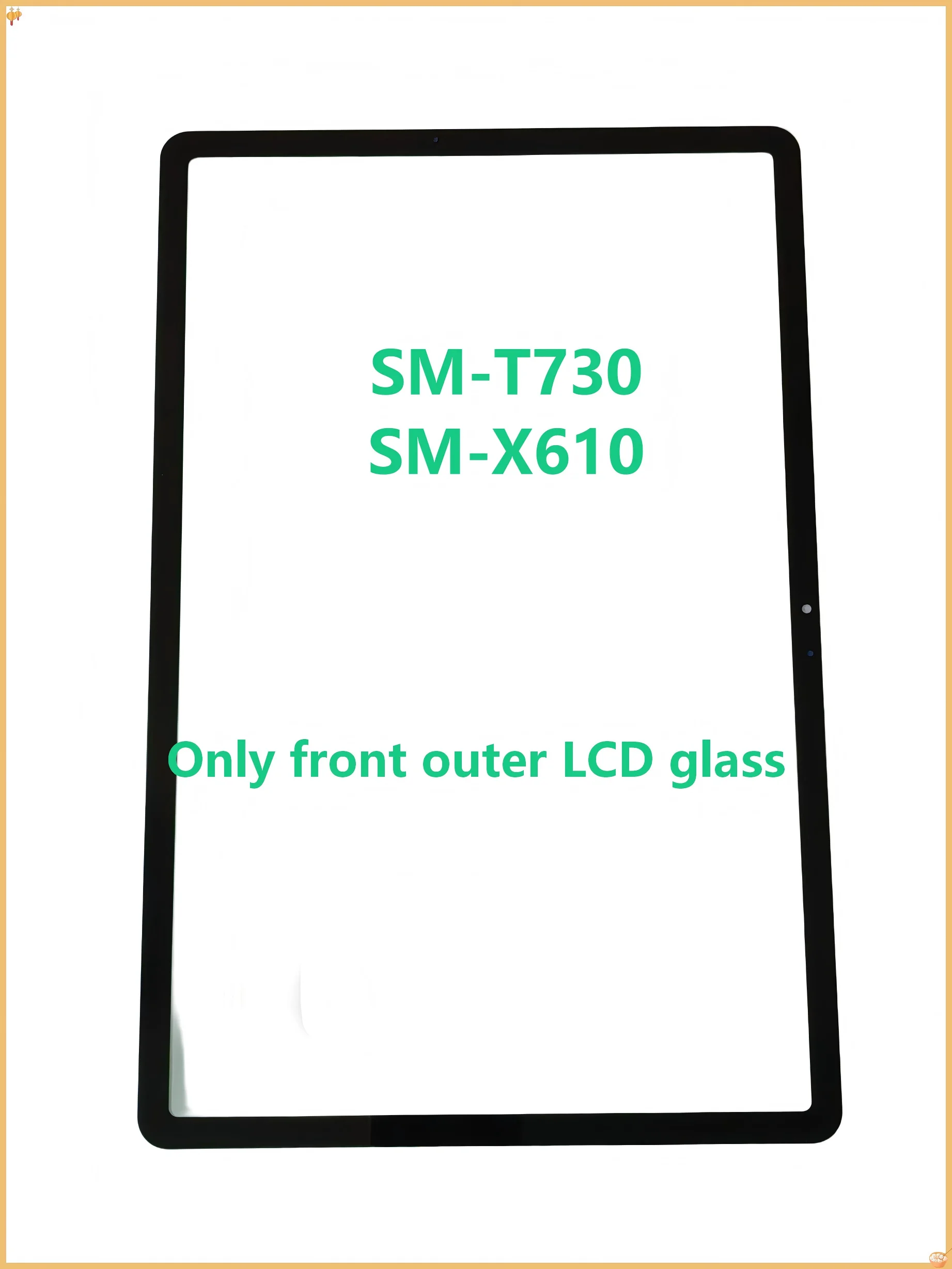 A+ For Samsung Galaxy Tab S7 FE SM-T730 S9FE+ SM-X610 Touch Screen Panel Tablet Front Outer Glass Lens With OCA