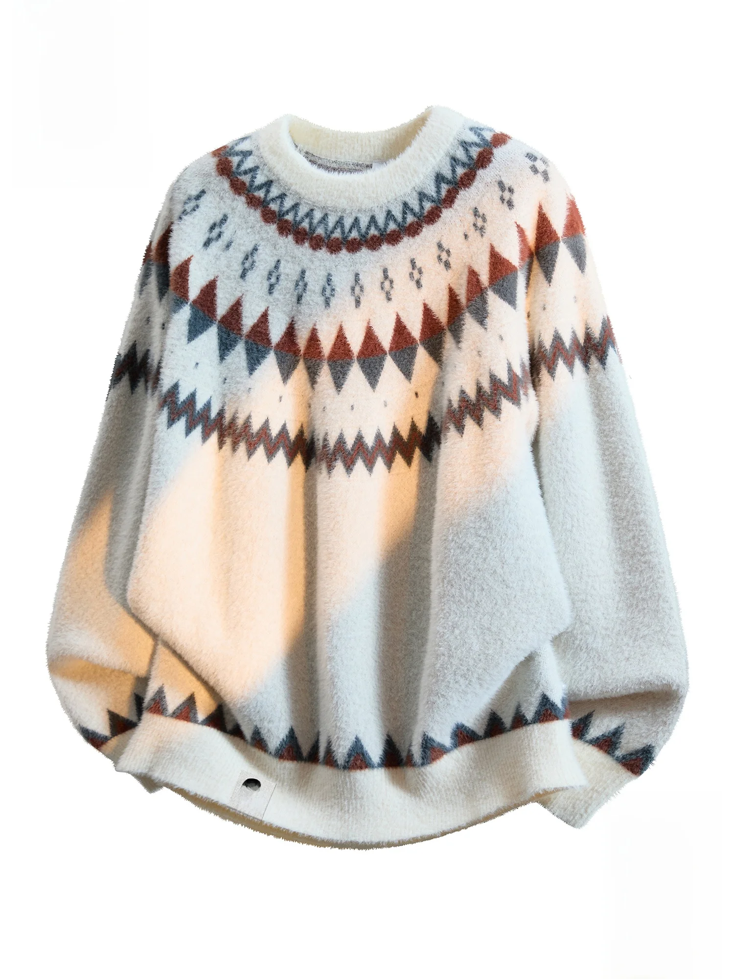 

PaulFrank M round Ne Knitted Sweater Spring Casual Loose Comfortable Big Mouth Monkey Isle Texture Soft Nylon Fiber 00%