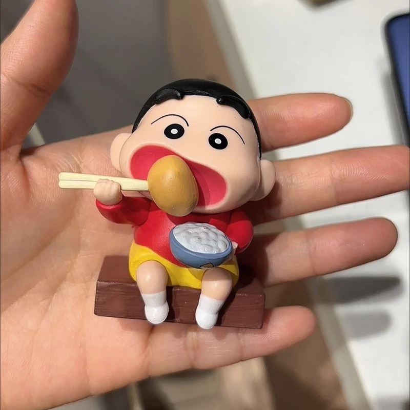 Crayon Shin-chan 2026 New Style Creative Cartoon Figurine Eating Potato And White Dog Car Dashboard Ornament Interior Decoration - view 5