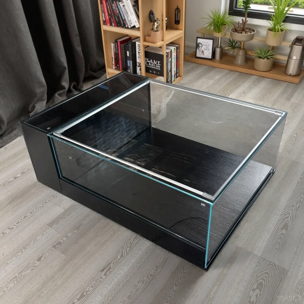 Model display cabinet home coffee table glass dustproof display cabinet creative customization