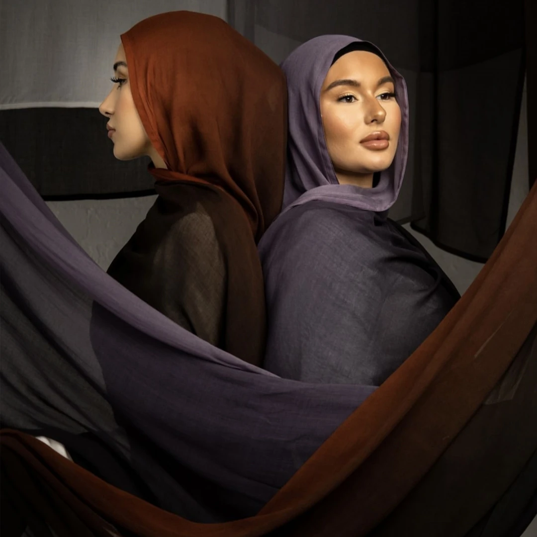 Écharpe Hijab dégradée grande taille pour femme musulmane, châles en viscose douce, écharpe de sauna, bandanas longs islamiques, haute qualité, nouveau design, 2024