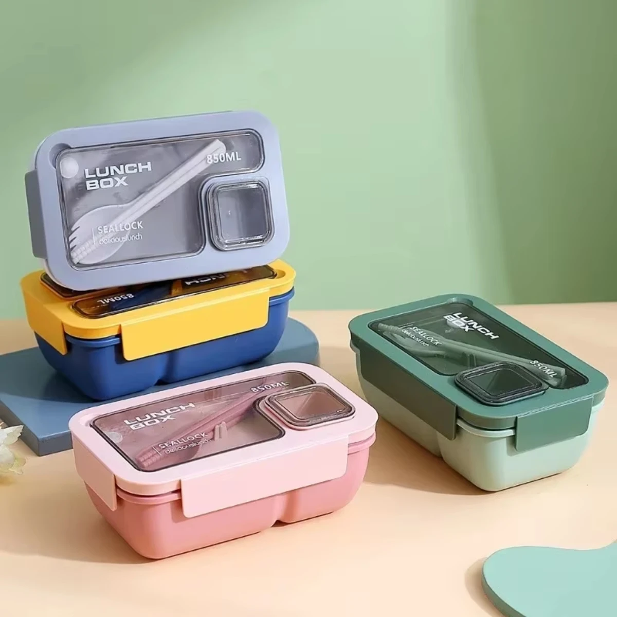 

Portable Lunch Box Lunch Bags for Children School Office Bento Box with Tableware Thermal Bag Complete Kit Microwavable Heating
