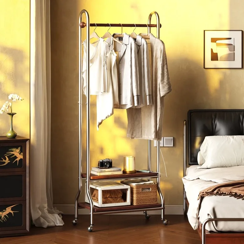 Japanese Rail Clothes Stand Hallway Vintage Storage Luxury Clothes Stand Wall Metal Burro Ropa Perchero Entrance Furniture