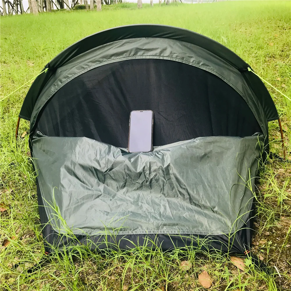 Campingzelt für 1 Person, Ultraleichtes Einzelnetz-Bivy-Zelt, Wasserdichtes Schlafzelt für Camping, Wandern und Backpacking – Detail 12