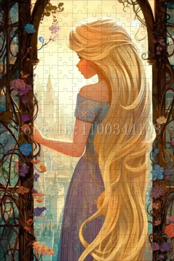 Disney Princess Puzzles for Girls Unique Gifts Elsa Belle Ariel Cartoon Jigsaw Puzzles Handmade Hobbies Decompressing Toys