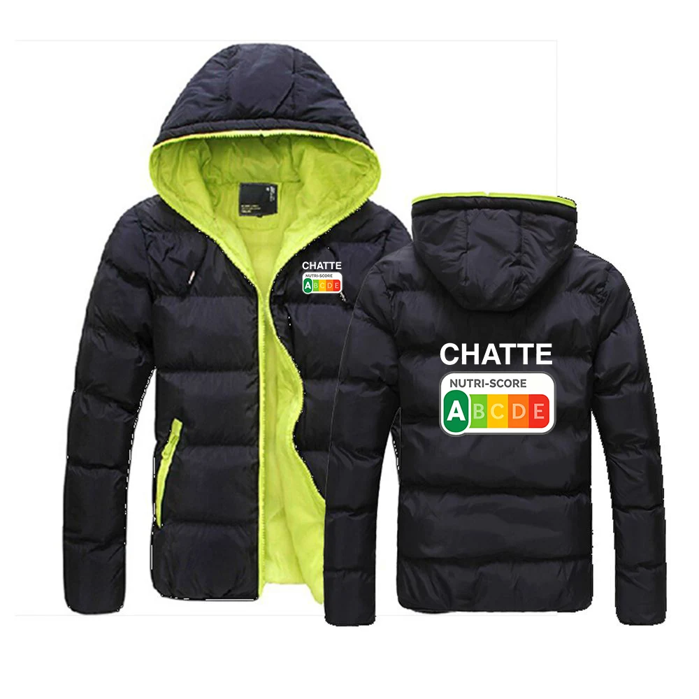 Nutri-Score A Chatte Cat Lover The men's six-color cotton coat is suitable for winter and features bright colors hoodies jacket