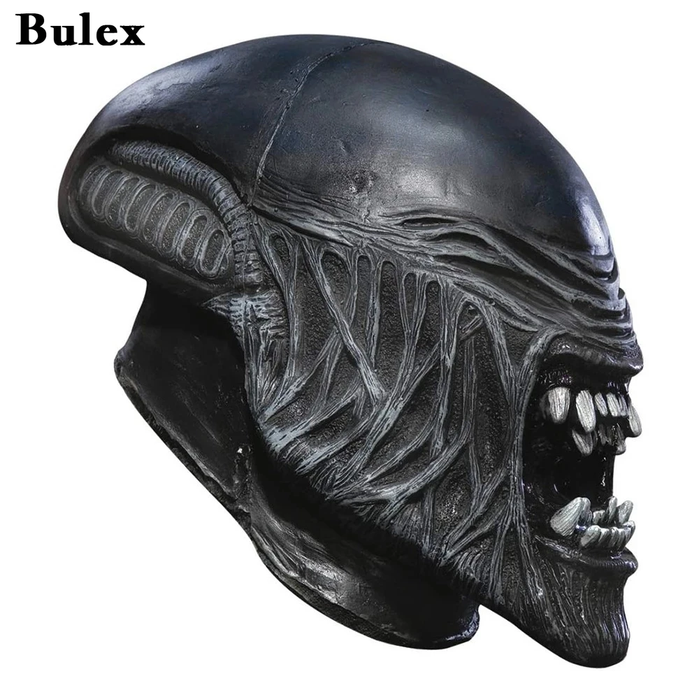 Bulex-Alien Predator Cosplay Máscara De Látex, Horror Monstro Máscaras, Halloween Masquerade Party, Carnaval Costume Prop