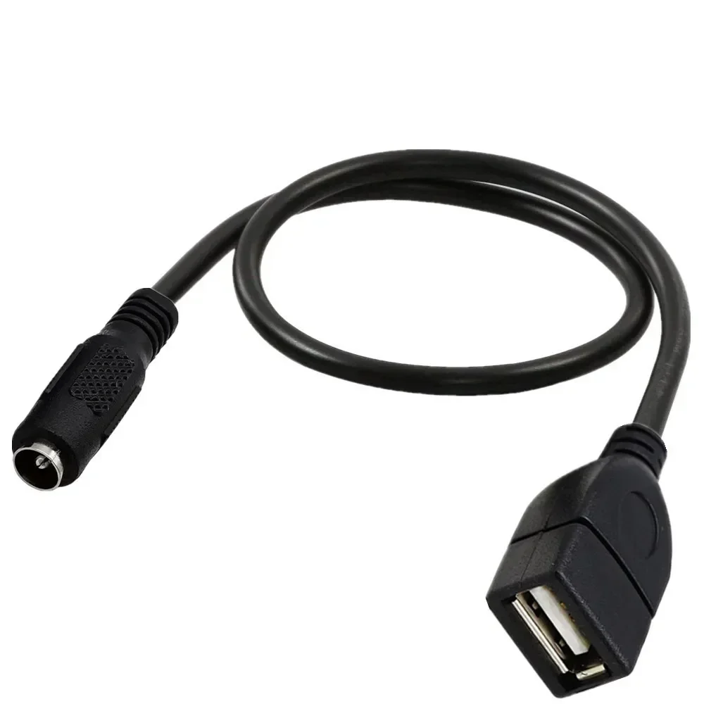 USB A Female to 5.5*2.1mm Power Charge Connector Adapter 0.25m