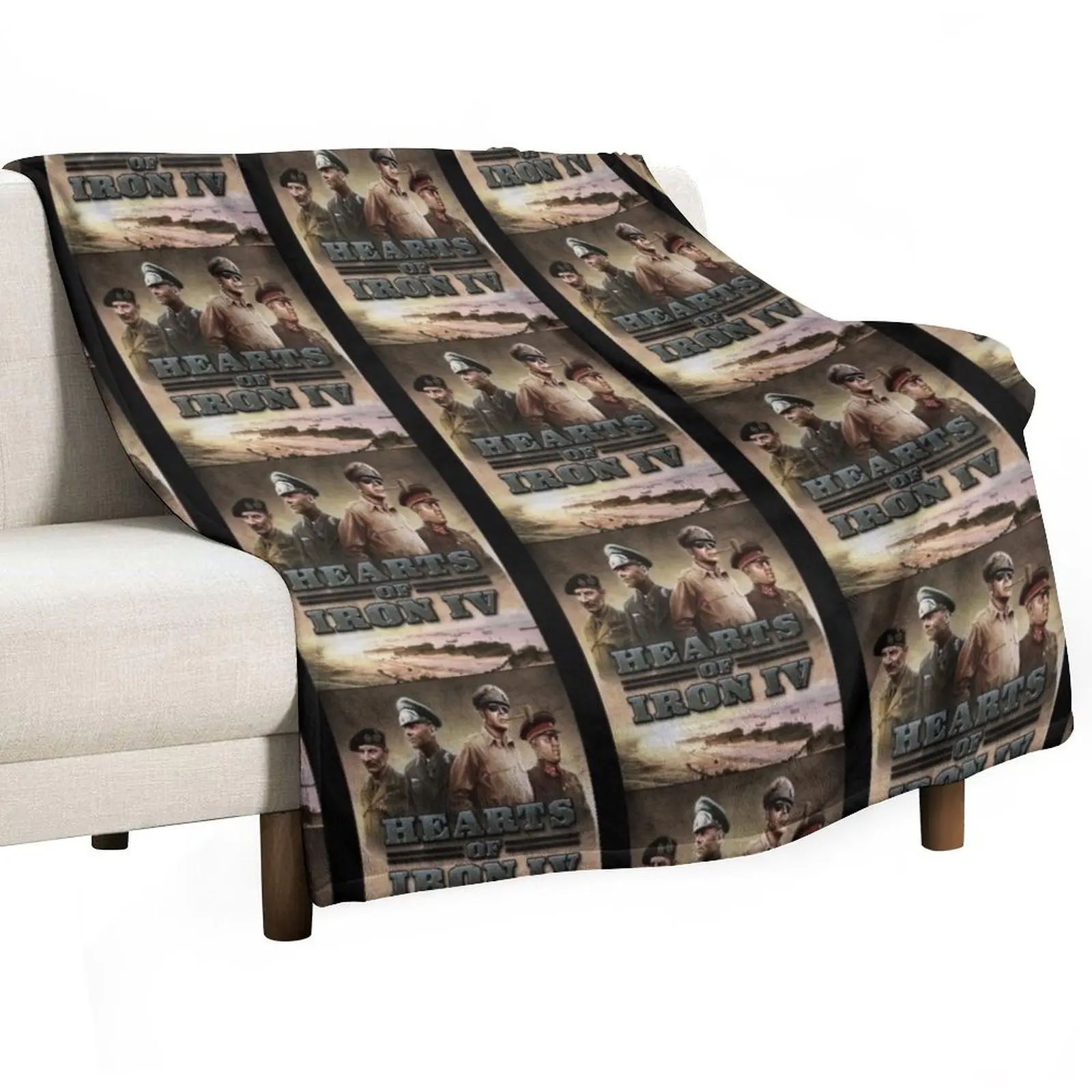 Hearts of iron Throw Blanket All Weather Soft Throw Blanket for Sofa