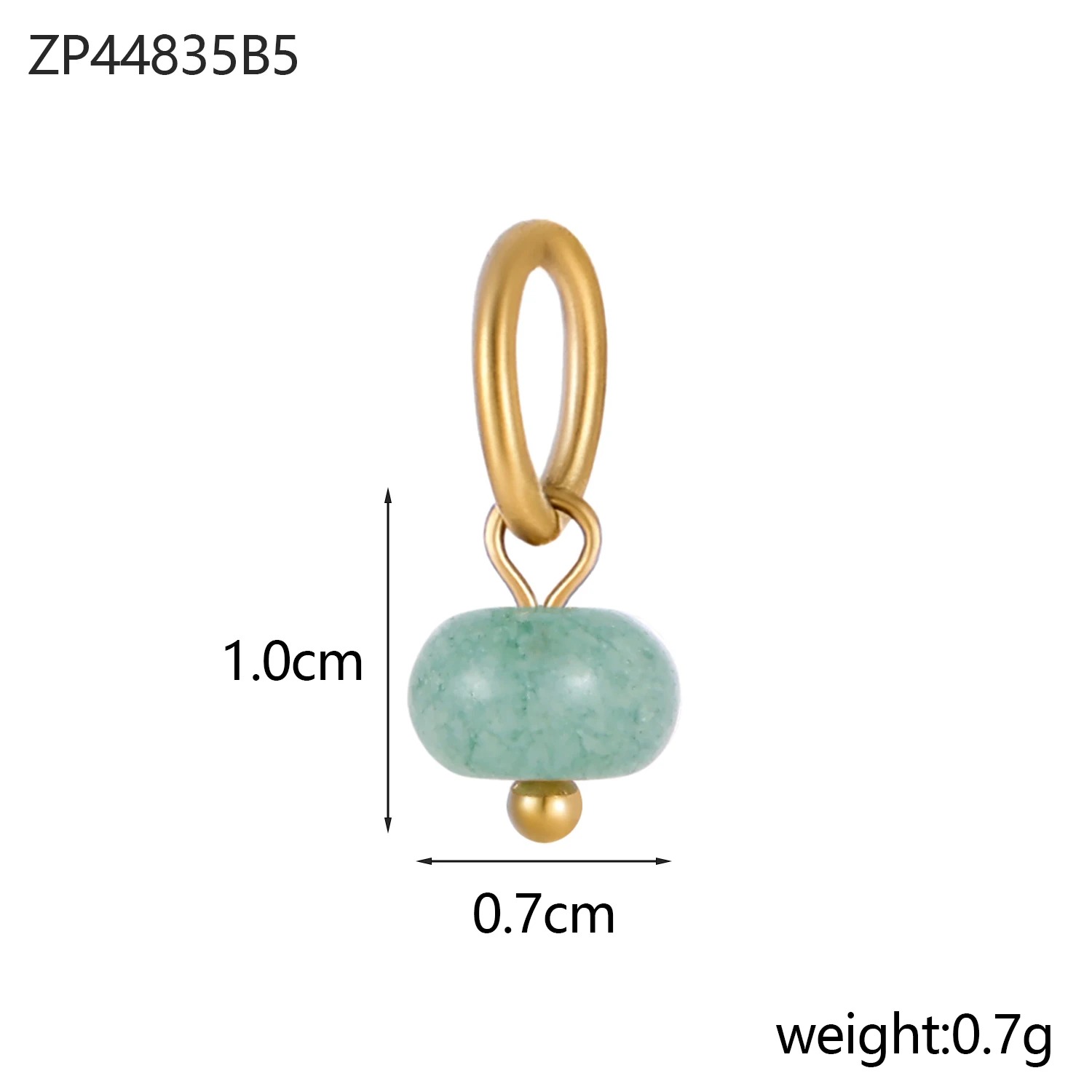 Naturstein Anhänger Edelstahl Charm Edelstahl Anhänger vergoldet DIY Schmuck Halskette Armband Schmuck Zubehör