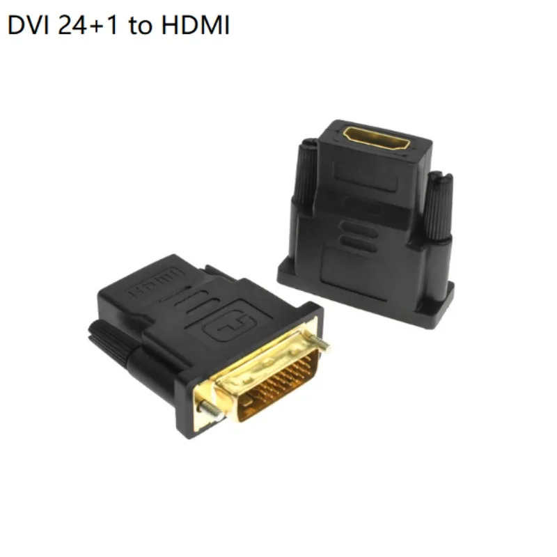 3pcs High Quality Gold Plated HDMI-compatible to DVI 24+1 Adapter DVI to HDMI-compatible Adapter Converter for Computer, Monitor