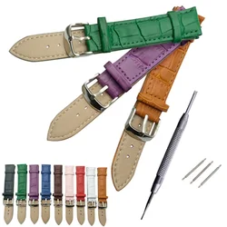 12mm 13mm 14mm 15mm 16mm 17mm 18mm 19mm 20mm 21mm 22mm 24mm Genuine Leather Watchband Crocodile Strap Watch Band Wristband