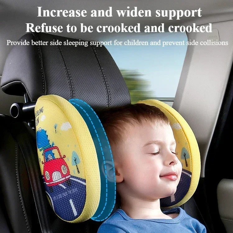 Car Neck Protection Pillow Slow Rebound Memory Cotton Cushion Children's Sleeping Artifact High-end Cartoon Headrest