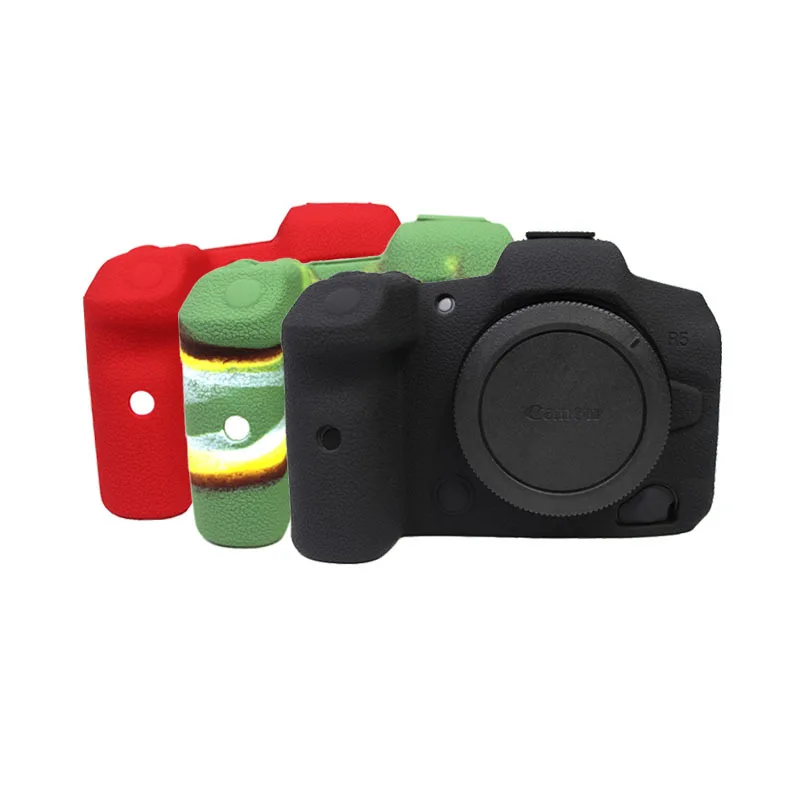 

Silicon Rubber Sleeve Armor Skin Case Body Cover Protector for Canon EOS R5 EOSR5 Mirrorless Camera Shell Protective Soft Bag