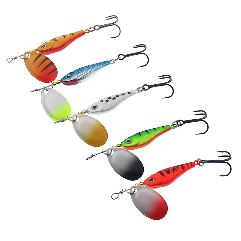 1Pcs 15g spinner Spoon Metal Bait Fishin Lure  Spoon baits for Bass Trout Perch pike rotating Fishing