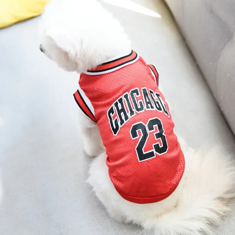 Breathable Mesh Dog Clothes, Schnauzer, Teddy Sport, Large Dog Jersey, Basketball Clothing, Puppy T-Shirts, Summer Pet Cat Shirt