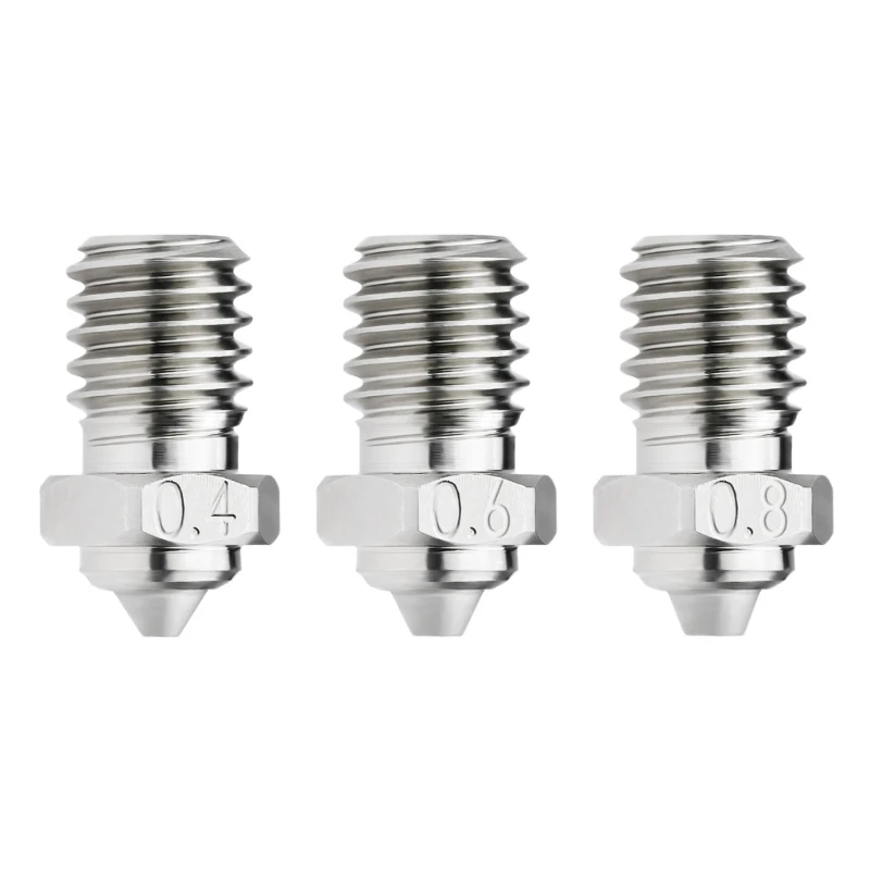 Bimetallic MYNozzle Heat-Resistant Hardened Steel 0.4mm 0.6mm 0.8mm Nozzle For E3DV6/ PRUSAi3 /MK3/ MK3S