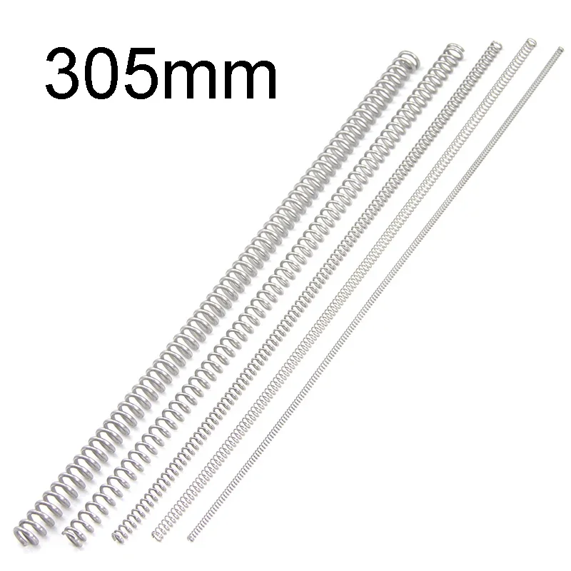 1/2PCS 304 Stainless Steel Return Spring Diameter0.8~2mm Compression Spring Length 305mm