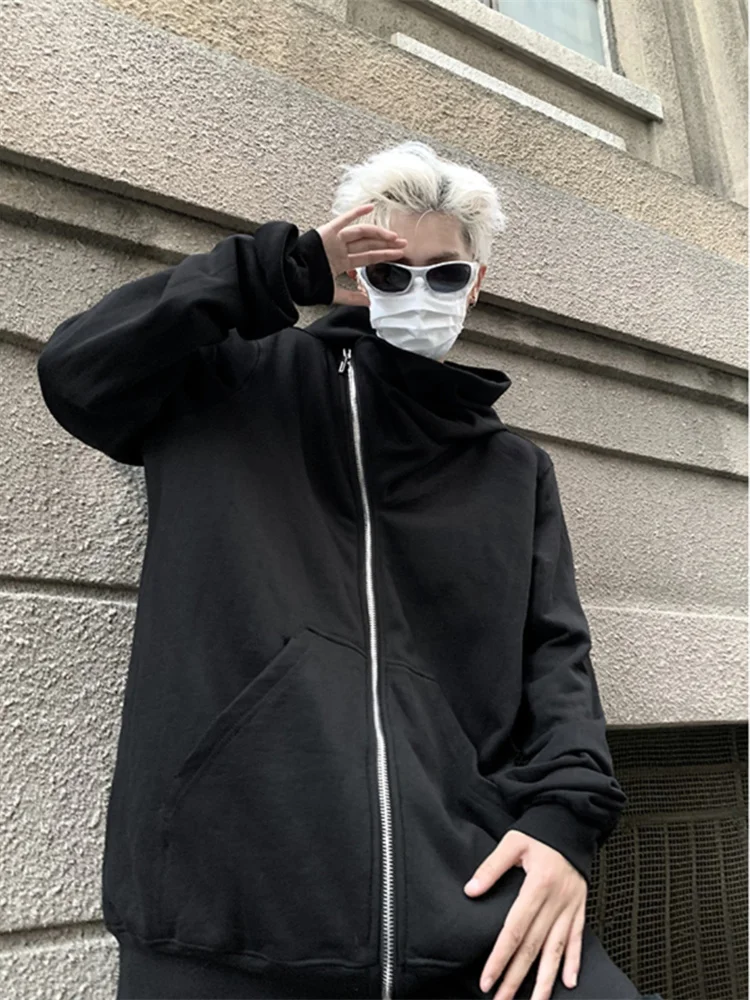 

Spring Autumn Men's Sweatirt Hard And Stiff Diagonal Zipper Small Design Functionali Sle Open Cardigan Jaet