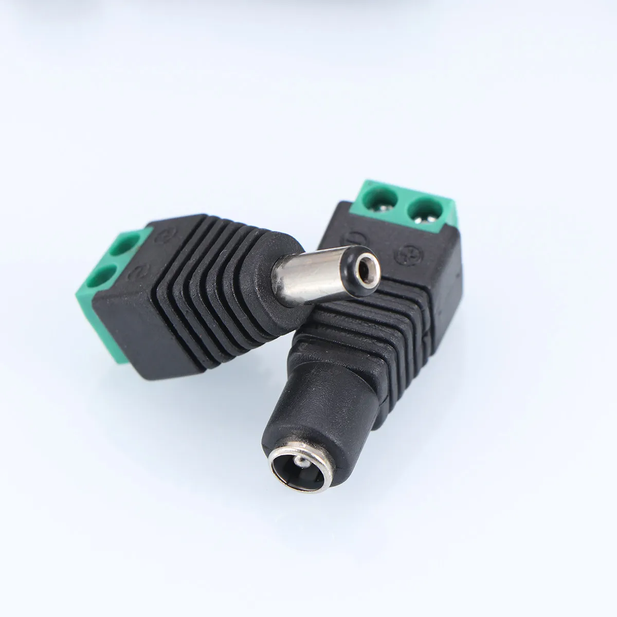 10 Pairs 2.1*5.5mm Male to Female DC Power Plug Jack Adapters for CCTV Camera LED Strip Lights - Electrical Connector Set