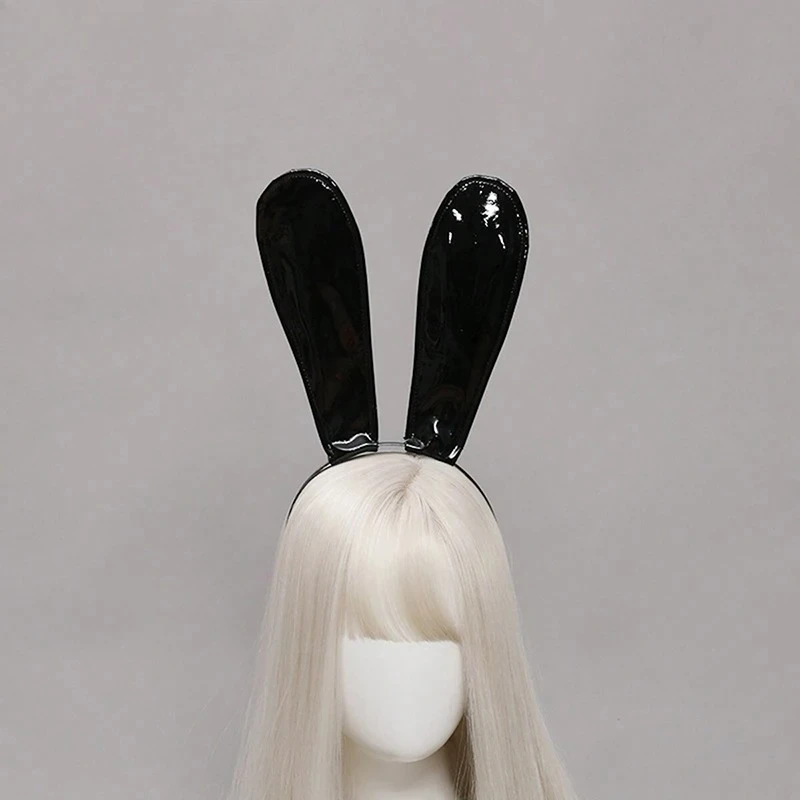 Bandeau oreilles de lapin en PU Sexy, couvre-chef pour Cosplay Lolita pour femmes, cadeau de jeu de rôle de demoiselle d'honneur d'halloween